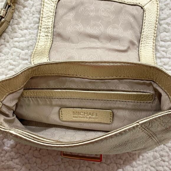Michael Kors Gold Metallic Cross Body Small - Picture 5 of 9